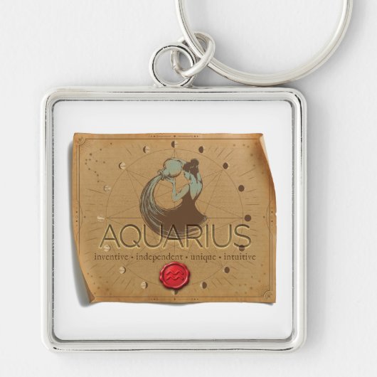 Zodiac - Aquarius - Keychain (Voorkant)