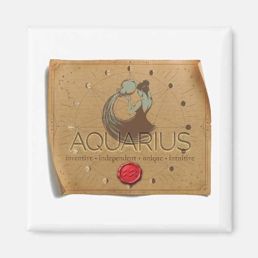 ZODIAC - Aquarius - Magnet (Voorkant)