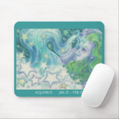 Zodiac Aquarius mousepad dates Muismat (Met muis)