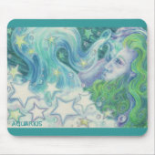 Zodiac Aquarius mousepad Muismat (Voorkant)
