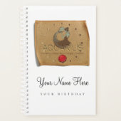 Zodiac - Aquarius - Personalized Day Planner (Voorkant)