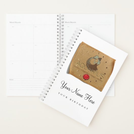 Zodiac - Aquarius - Personalized Day Planner (Display)