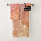 Zodiac: Aquarius Pink & Peach Space Design Bad Handdoek (Insitu)