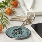 Zodiac Aquarius Sleutelhanger (Zijkant)