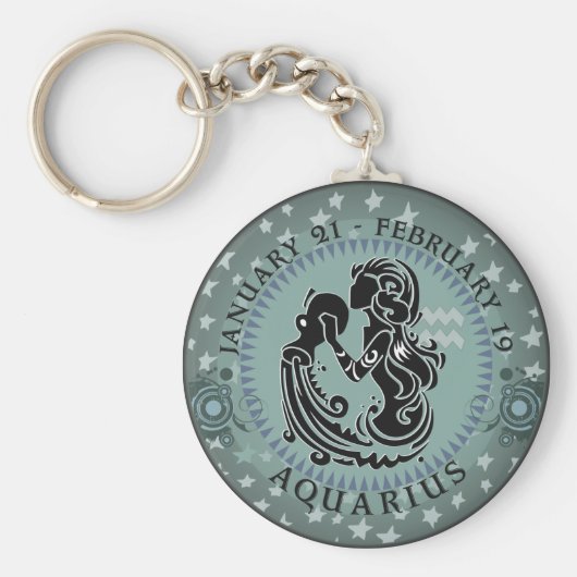 Zodiac Aquarius Sleutelhanger (Voorkant)