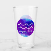 Zodiac Aquarius Space Nebula Glas (Voorkant)