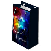 Zodiac: Aquarius Space Rainbow Klein Cadeauzakje (Achterkant Gekanteld)