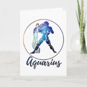 Zodiac: Aquarius Space Rainbow-ontwerp Kaart (Voorkant)