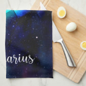 Zodiac: Aquarius Space Rainbow Theedoek (Quarter Fold)