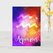 Zodiac: Aquarius Space Snoep Kaart (Gele Bloem)
