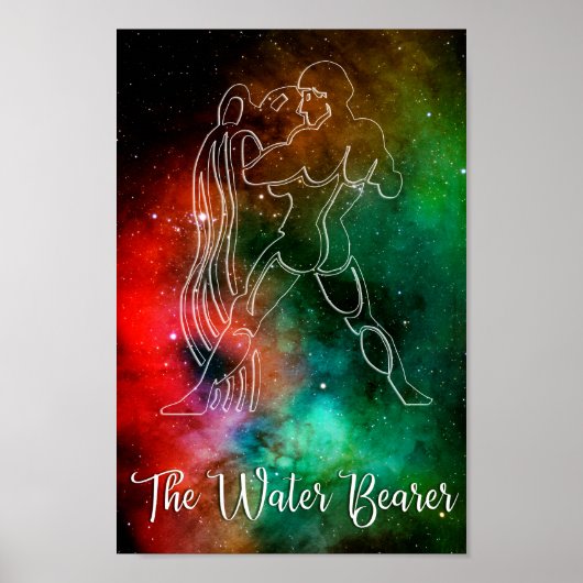Zodiac: Aquarius "The Water Bearer"-Poster Poster (Voorkant)