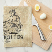  Zodiac Aquarius Theedoek (Quarter Fold)