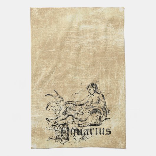  Zodiac Aquarius Theedoek (Verticaal)