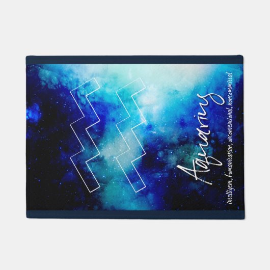Zodiac : Aquarius Traits Deurmat (Voorkant)