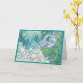 Zodiac Aquarius wenskaart Kaart (Gele Bloem)