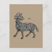 Zodiac: Aries, 1482 Briefkaart (Voorkant)