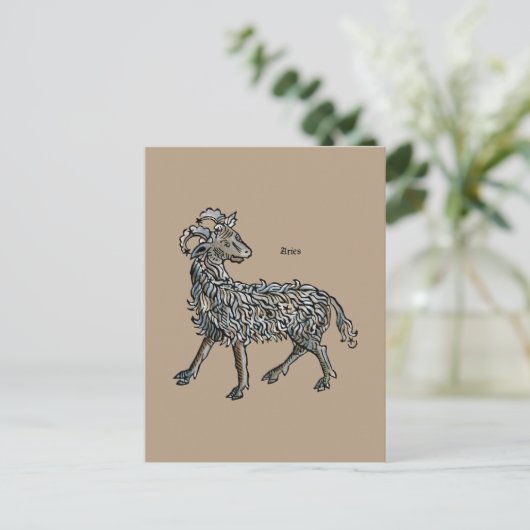 Zodiac: Aries, 1482 Briefkaart (Staand voorkant)