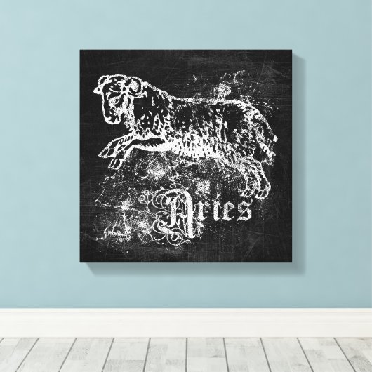 Zodiac  Aries Canvas Afdruk (Insitu (Houten vloer))