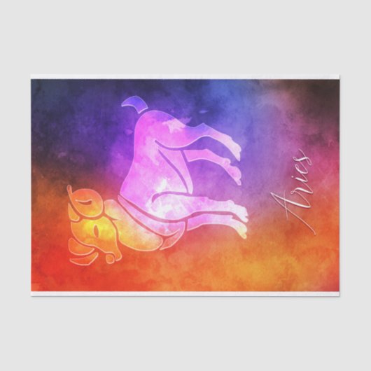 Zodiac: Aries Colorful Snoep Colors Tissuepapier (Voorkant)