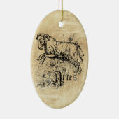  Zodiac Aries Keramisch Ornament (Rechts)