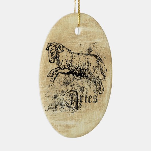  Zodiac Aries Keramisch Ornament (Rechts)