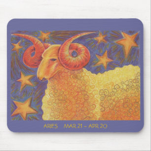 Zodiac Aries mousepad dates Muismat
