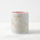 Zodiac Aries Star Sign Cosmic Monogram Glitter Mok (Midden)