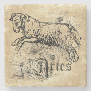  Zodiac Aries Stenen Onderzetter