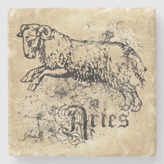  Zodiac Aries Stenen Onderzetter (Voorkant)