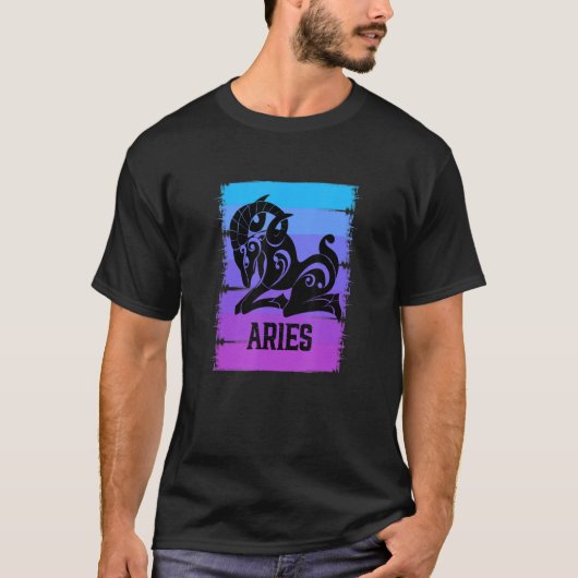 Zodiac Aries Stuff Symbool Astrology Tarot Horo T-shirt (Voorkant)