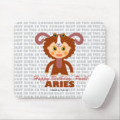 Zodiac Aries voor kinderen Muismat (Met muis)