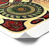 Zodiac, Art Nouveau schilderij van Alphonse Mucha Poster (Hoek)