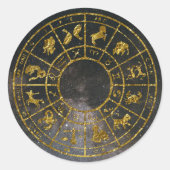 Zodiac astrologie gouden stickers (Voorkant)
