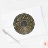 Zodiac astrologie gouden stickers (Envelop)