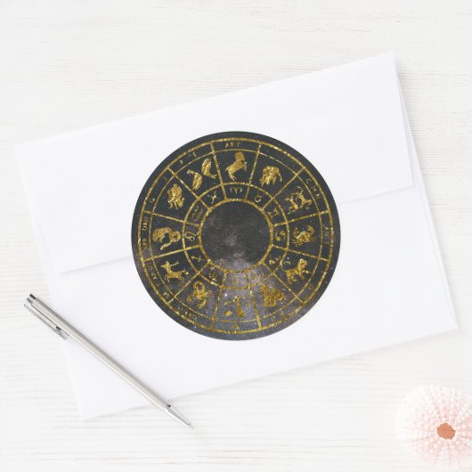 Zodiac astrologie gouden stickers (Envelop)