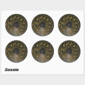 Zodiac astrologie gouden stickers (Vel)