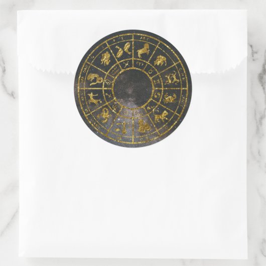 Zodiac astrologie gouden stickers (Tas)