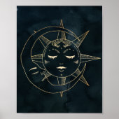 Zodiac, Astrologie, Poster Moon Sun Stars (Voorkant)