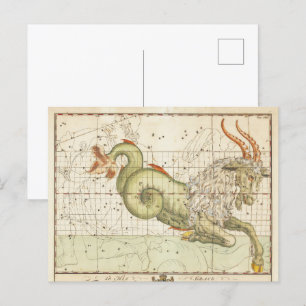 Zodiac Astrologie Steenbok kunst Briefkaart