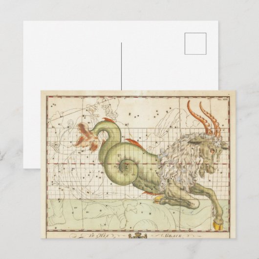 Zodiac Astrologie Steenbok  kunst Briefkaart (Voorkant / Achterkant)