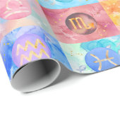 Zodiac astrologische tekenen Verjaardag Art Cadeaupapier (Rol Hoek)