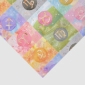 Zodiac astrologische tekenen Verjaardag Art Tissuepapier (Detail)