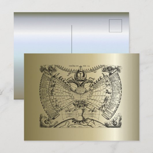 Zodiac Astrology Chart Briefkaart (Voorkant / Achterkant)