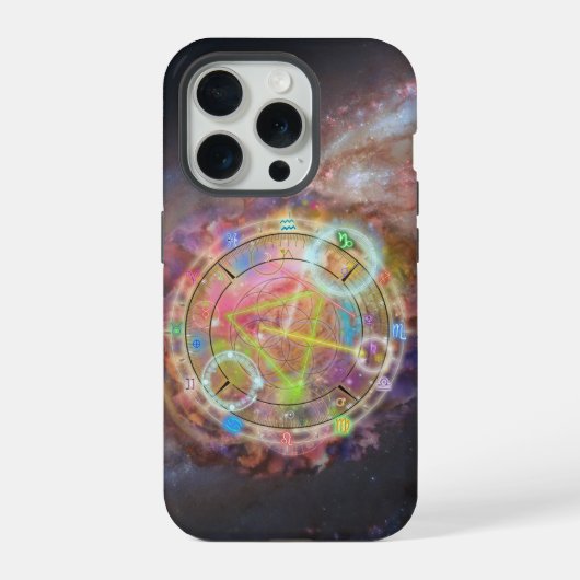 Zodiac Astrology Chart iPhone Hoesje (Achterkant)