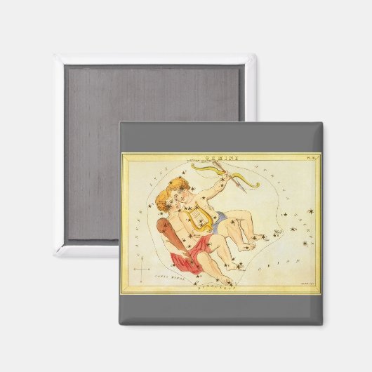  zodiac Astrology Gemini Twin Constellation Magneet (Voorkant / Achterkant)