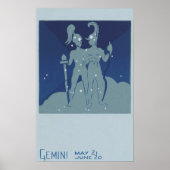  zodiac Astrology Gemini Twin Constellation Poster (Voorkant)