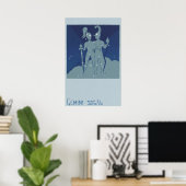 zodiac Astrology Gemini Twin Constellation Poster (Thuiskantoor)