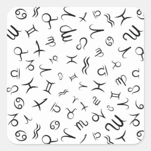 Zodiac Astrology Horoscoop Patroon Vierkante Sticker