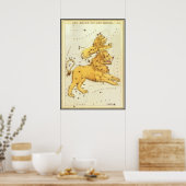  Zodiac, Astrology Leo Lion Constellation Poster (Keuken)