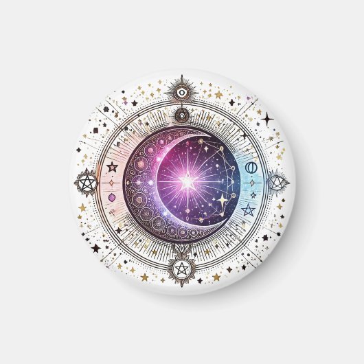 Zodiac astrology moon magneet (Voorkant)
